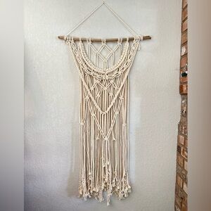 Bohemian Cream Macrame Wall Tapestry